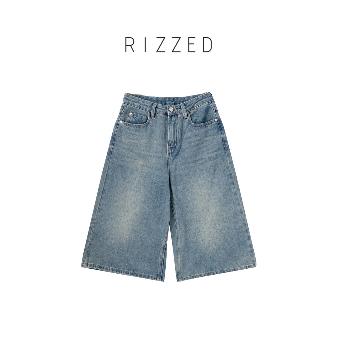 RIZZED【星芒丹宁】高阶牛仔百搭阔腿七分裤 RHKA1007
