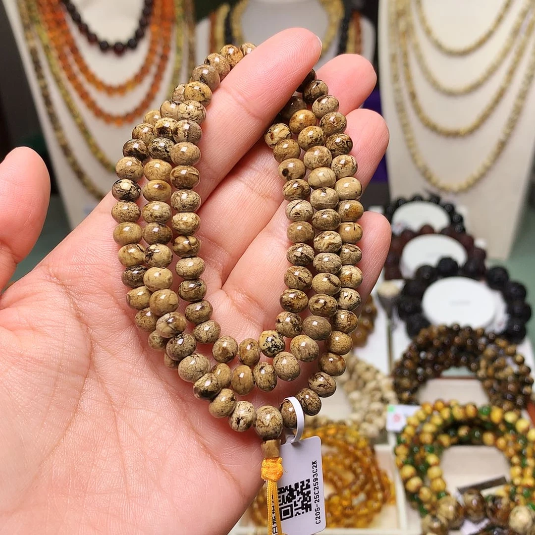 琥珀未镶嵌裸石白泥珀7-205