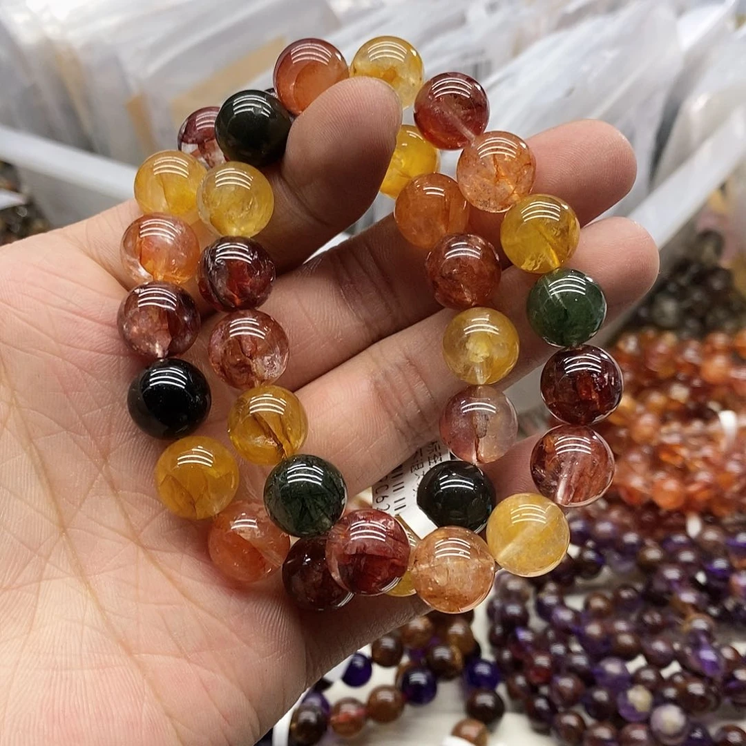 水晶手链未镶嵌多样性发货发一条