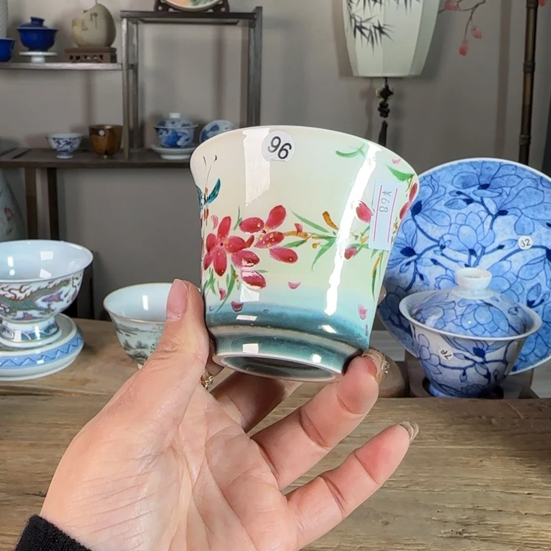 杯景德镇陶瓷柴烧多人