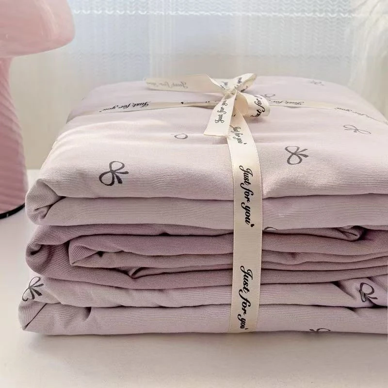 紫如意a类母婴紫色蝴蝶亲肤四件套200*230