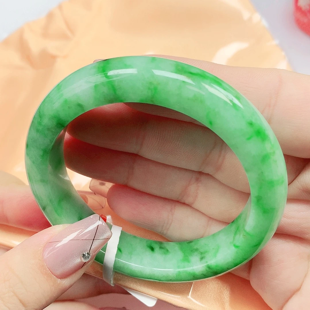 翡翠未镶嵌手镯天然缅甸翡翠A货735