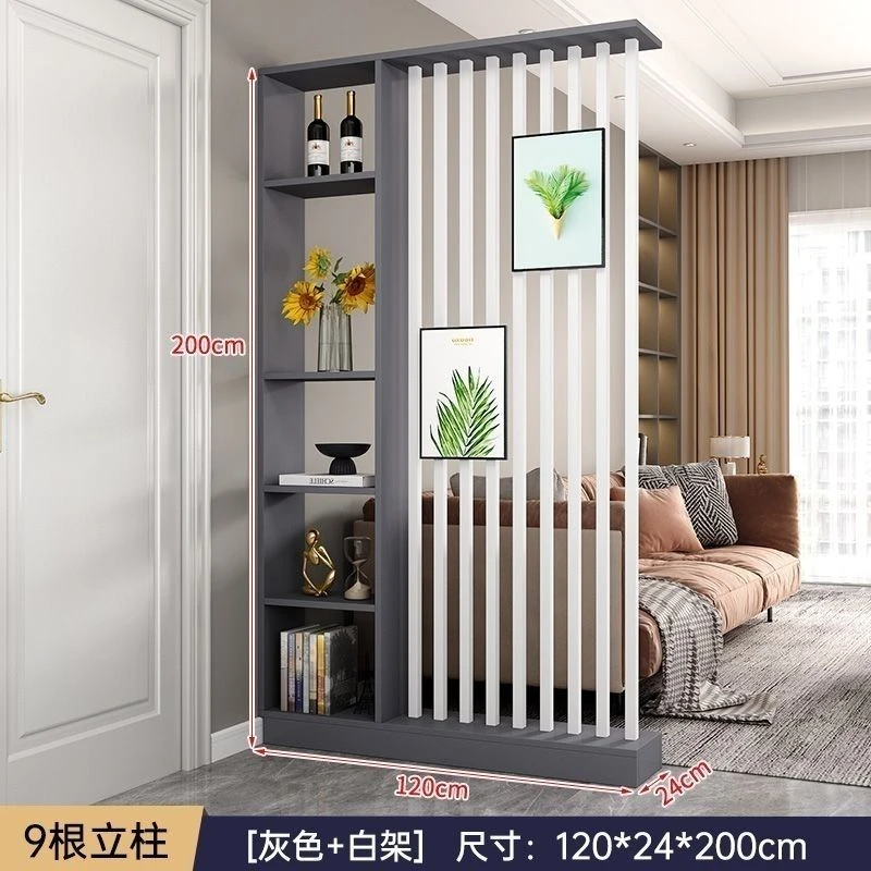 入户玄关多层置物架客厅隔断柜家用新中式屏风现代隔断柜客厅双面