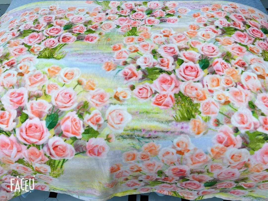 【玫瑰之恋单被套】粉色  牛奶绒单被套  玫瑰之恋花