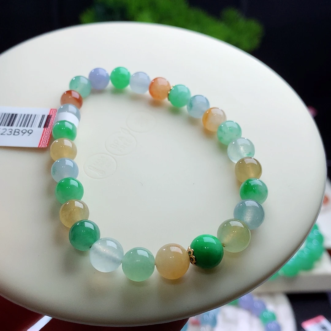 未镶嵌手串翡翠卡6.6-8mm