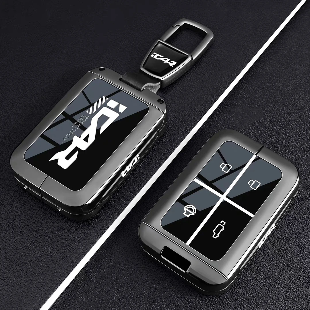 适用奇瑞ICARV23钥匙套Chery V23皮卡蓝牙实体遥控汽车包扣壳跨境