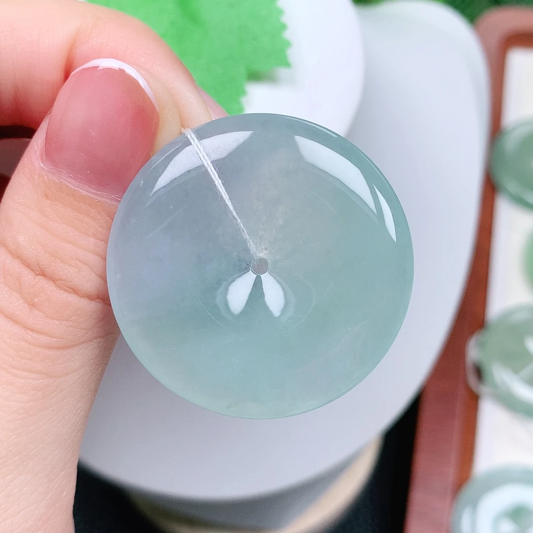 翡翠未镶嵌颈饰平安35.7-5.6