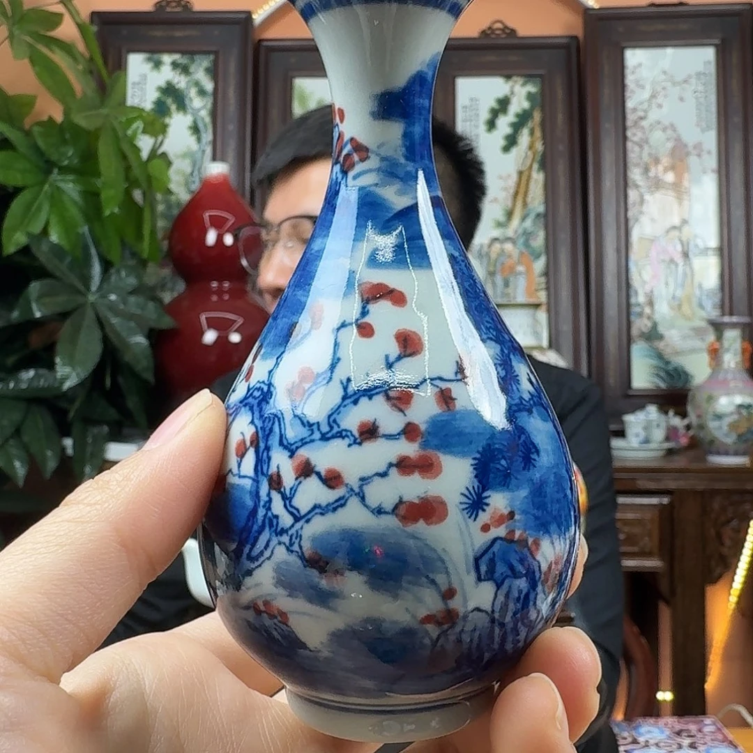 陶摆件景德镇陶瓷手工花瓶