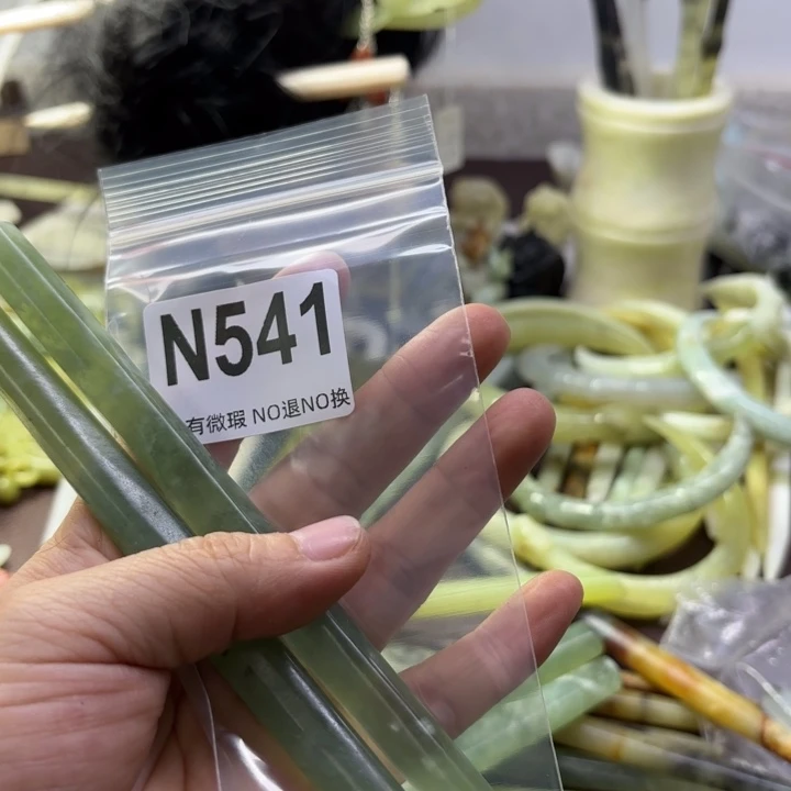 蛇纹石玉发饰合金用****5