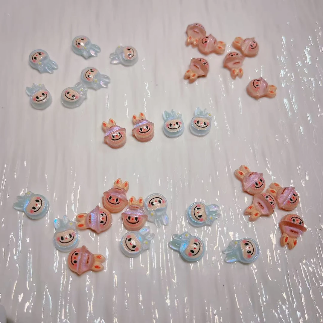 La布布小公仔美甲饰品混色20颗小比噶