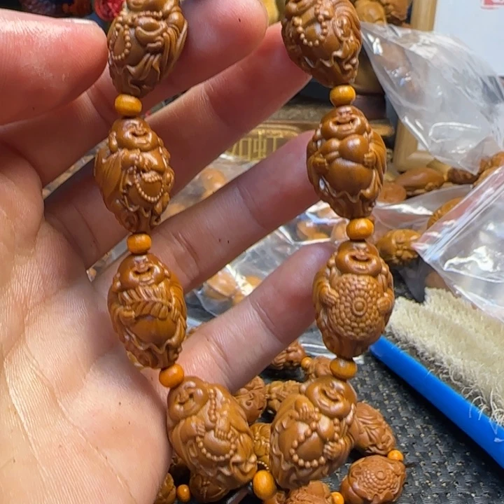 橄榄核手串/手链瑞兽弥勒