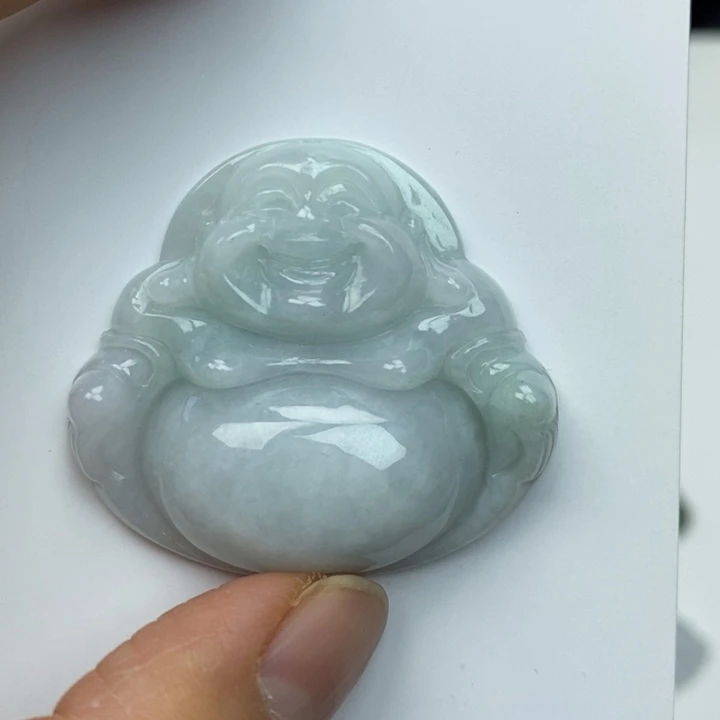 翡翠未镶嵌颈饰佛公
