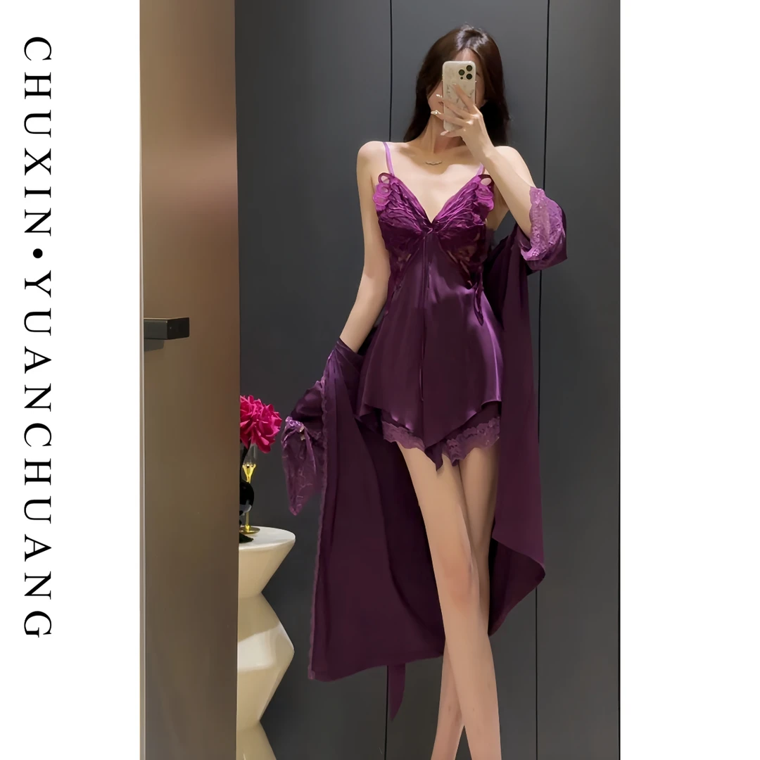 【蝴蝶仙子】吊带睡衣女爆款2025新款女大性感高级感纯欲风睡裙秋款