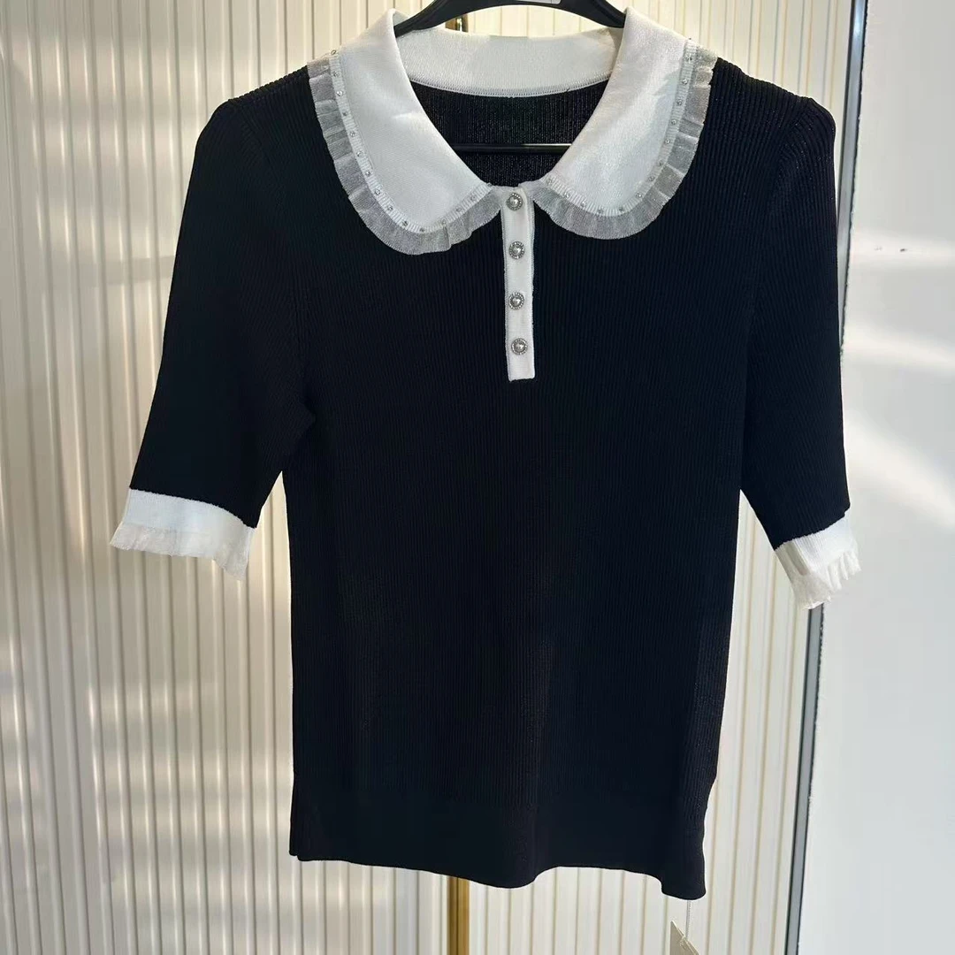 *大喜【拉 K 家】极简撞色T恤公主领短袖（25SS7013）