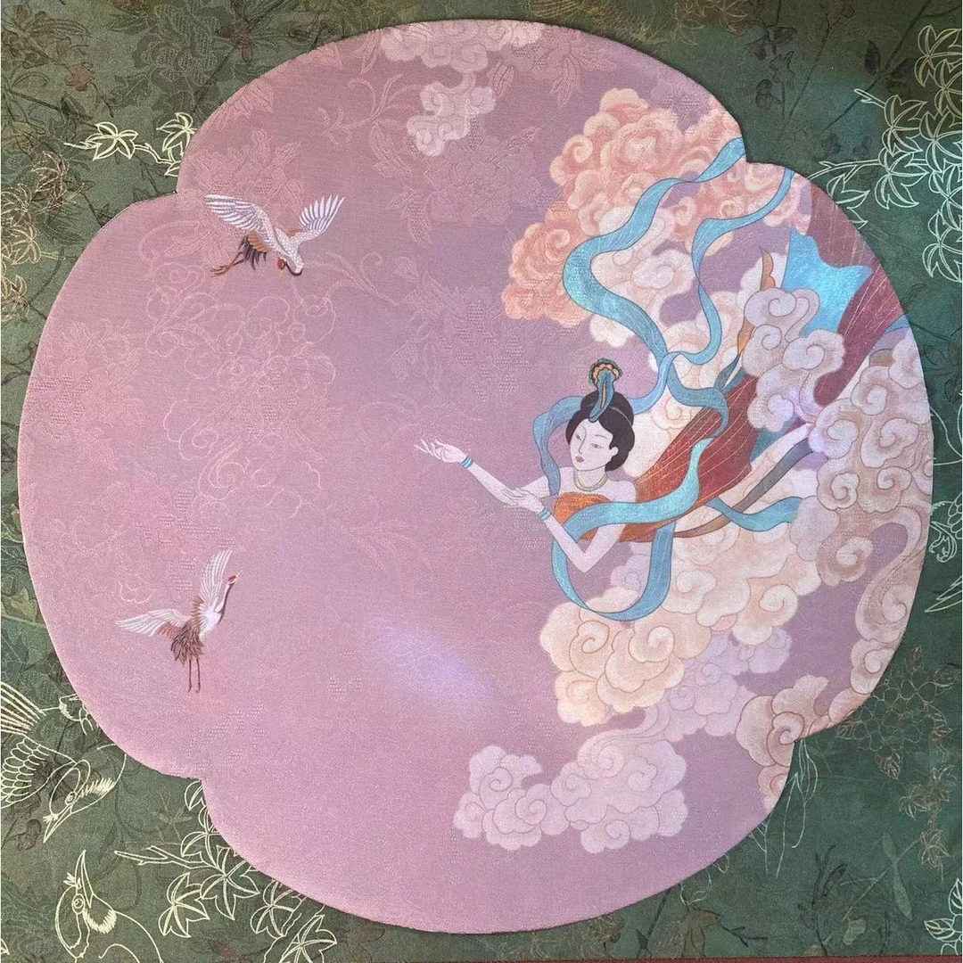 纳兰-彩绘棱织莲盘海棠茶席（NL007020A+NL007020B）