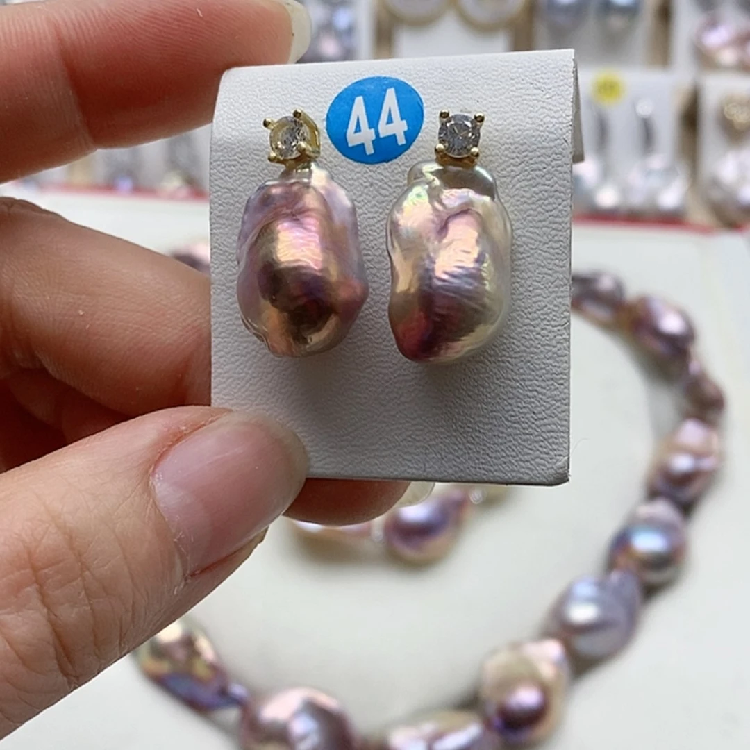 【闪购商品】淡水珍珠耳饰银S925镶嵌盈