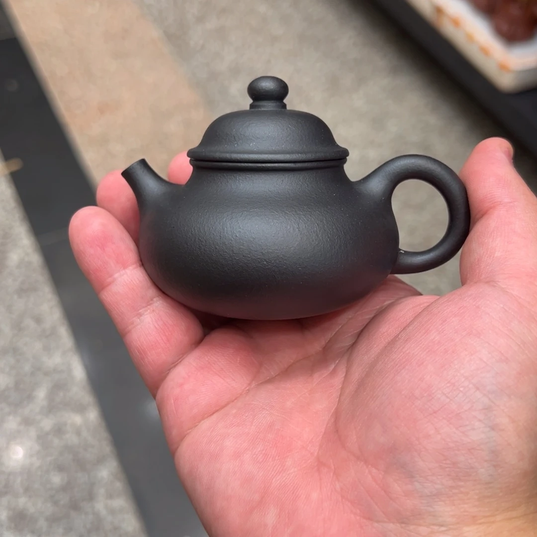 茶壶紫砂微瑕100cc焐灰红降坡容天
