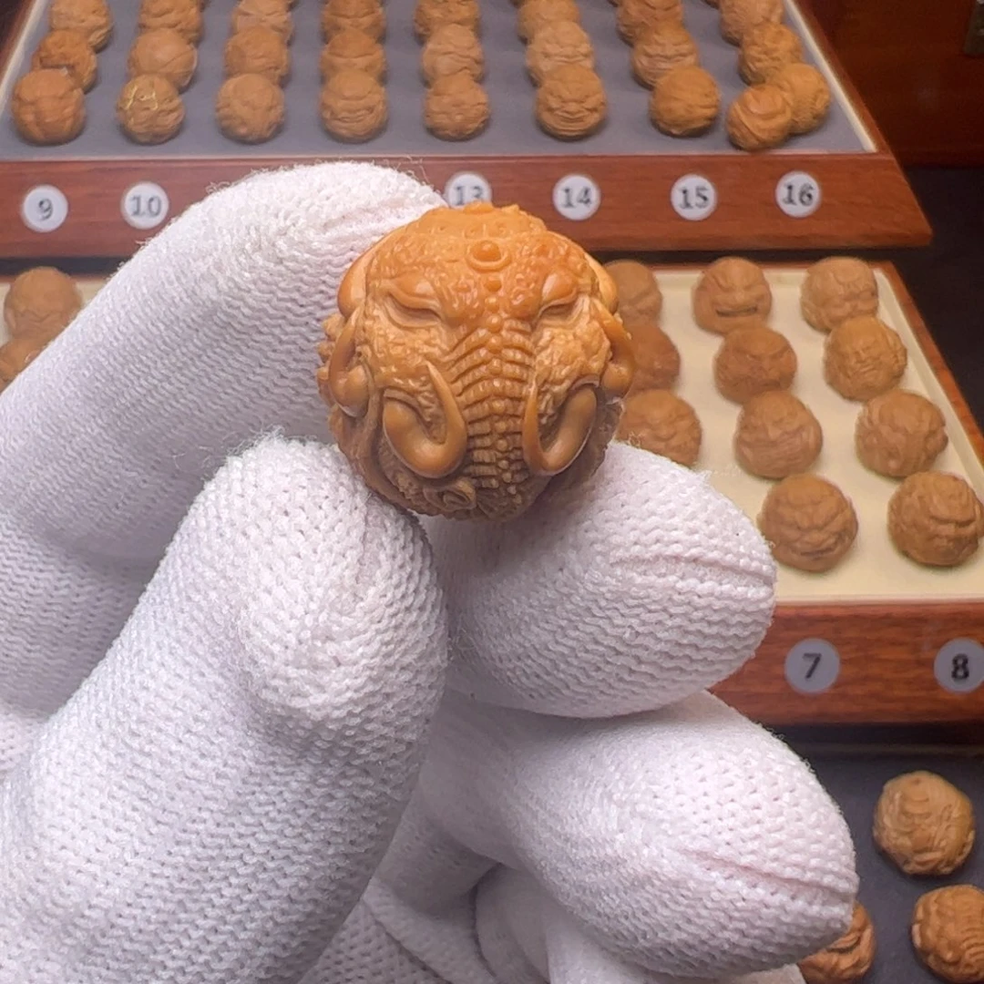 猴头核桃吊坠大精修象神