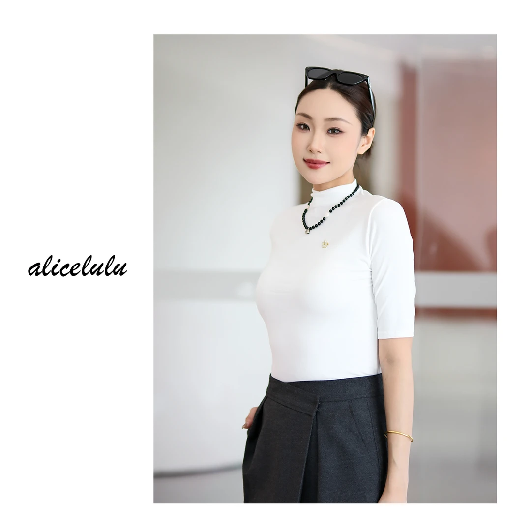 ALICE “糖果衣”衬衫 小花胸针弹力显瘦 S2139059T