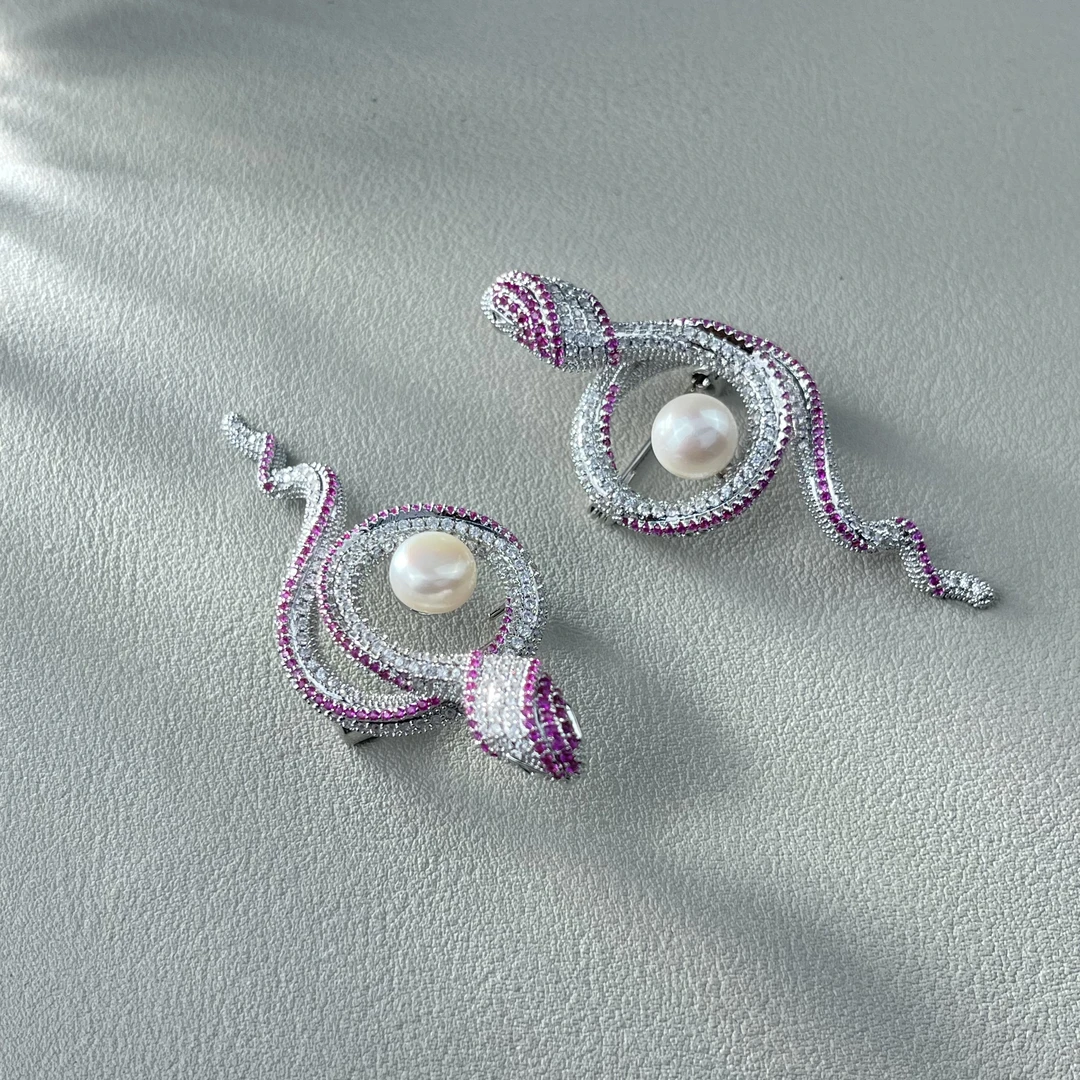 【举石饰品】X0202-77-4珍珠胸针（一件/多样性发/约7mm+）Q