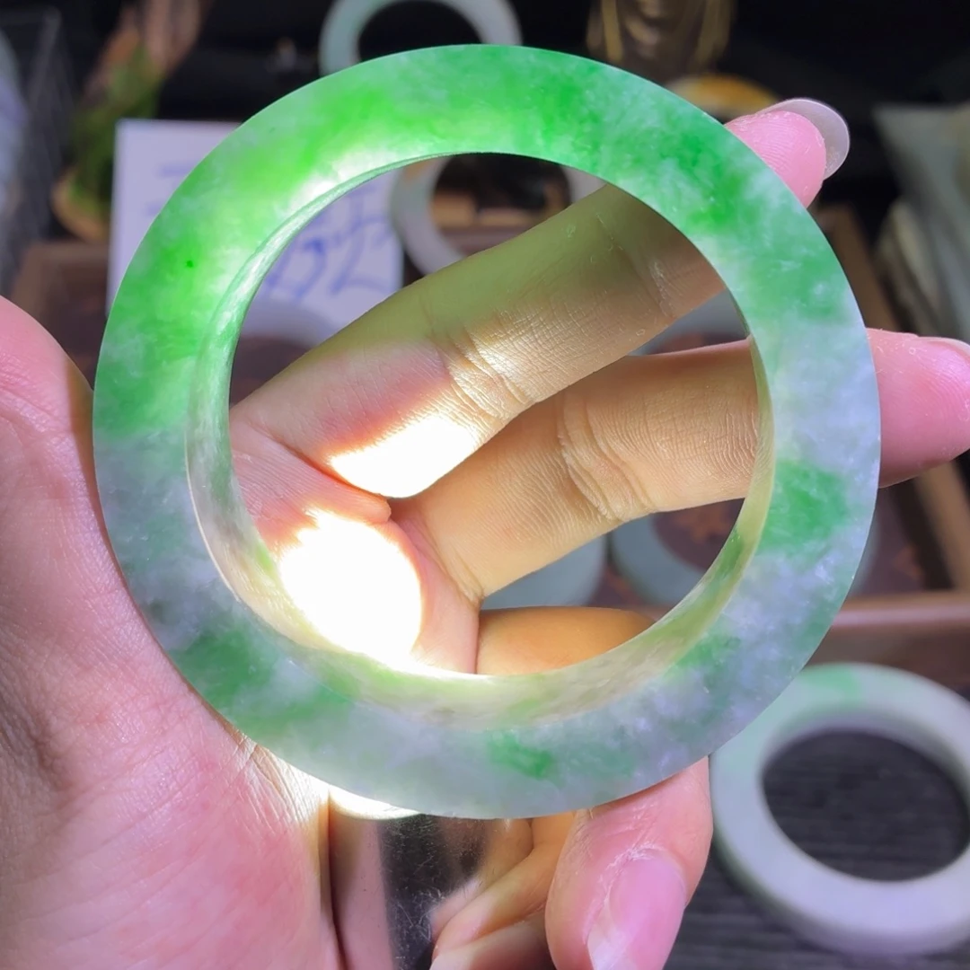 定制翡翠未镶嵌缅甸翡翠A货手镯毛胚定制