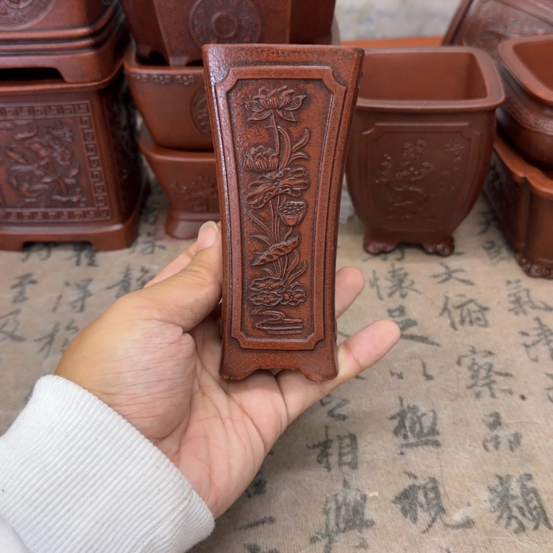 花盆紫砂4.5x11.8内经紫砂花盆