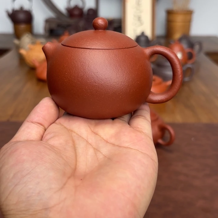 茶壶紫砂西施180毫升红降坡
