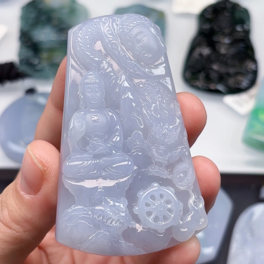 翡翠未镶嵌颈饰阿弥陀佛