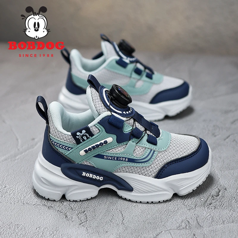 巴布豆运动鞋3-14中大童网面休闲透气轻便运动鞋小学生春秋男女童