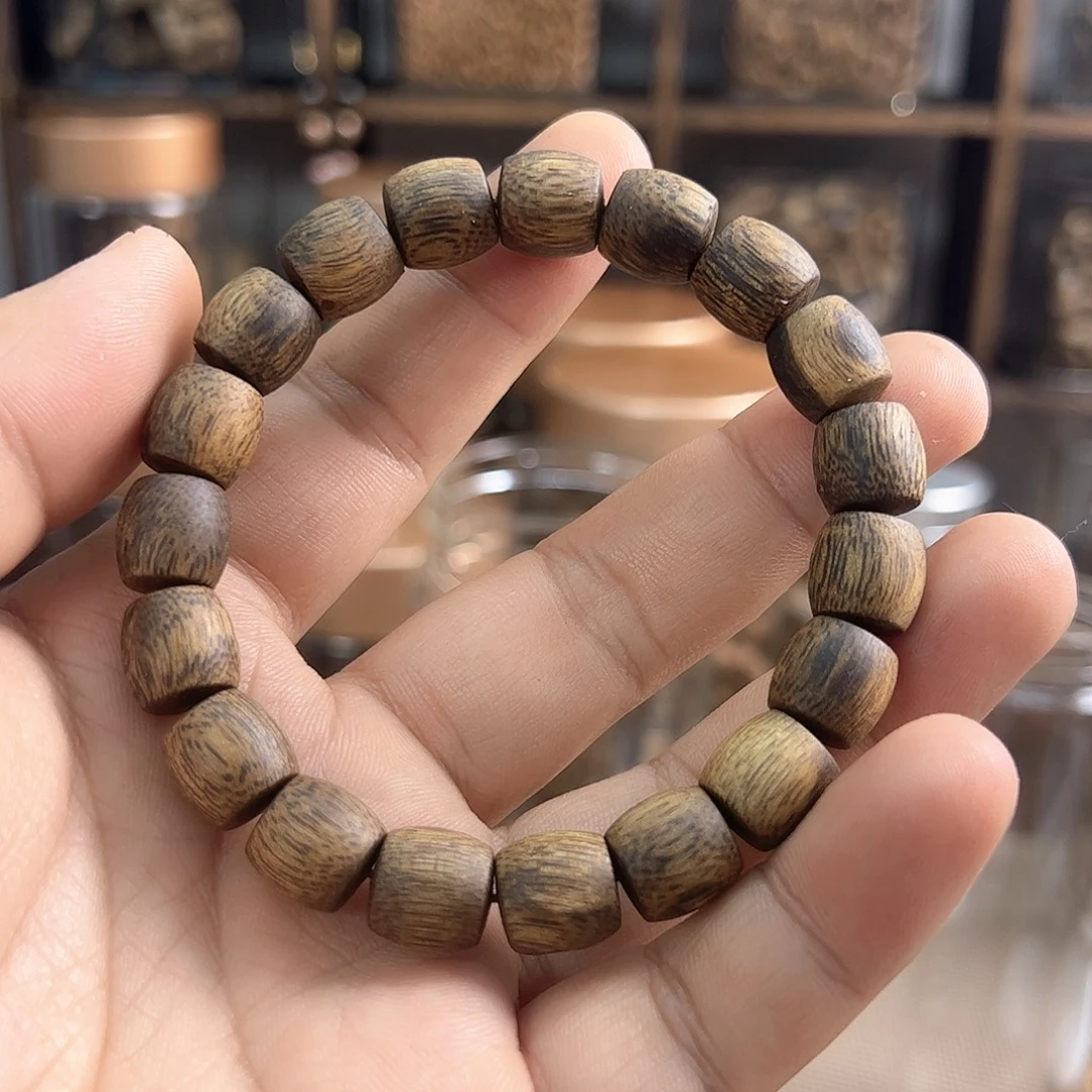 沉香手串10mm直丝鼓珠多样性发一条