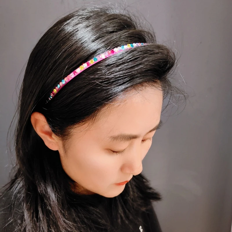 韩国施华水晶发箍韩版发卡网红爆款树脂施华水晶头箍少女发夹头饰