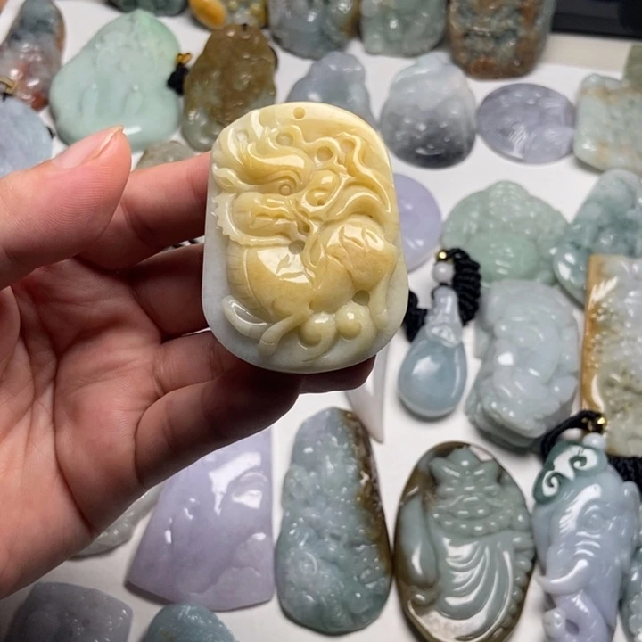 颈饰未镶嵌翡翠麒麟53