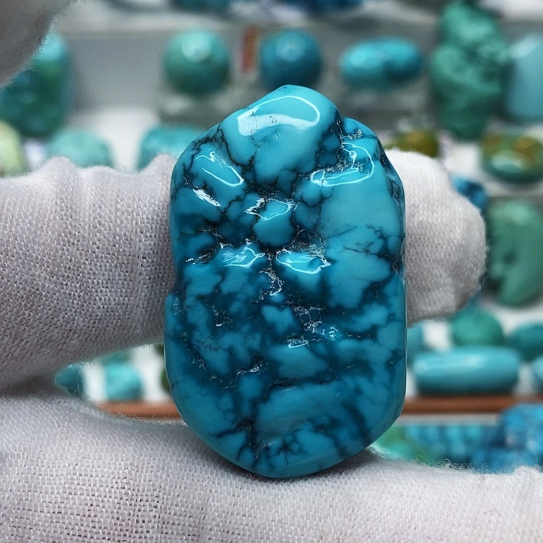 绿松石未镶嵌天然原矿 带武汉地大证书