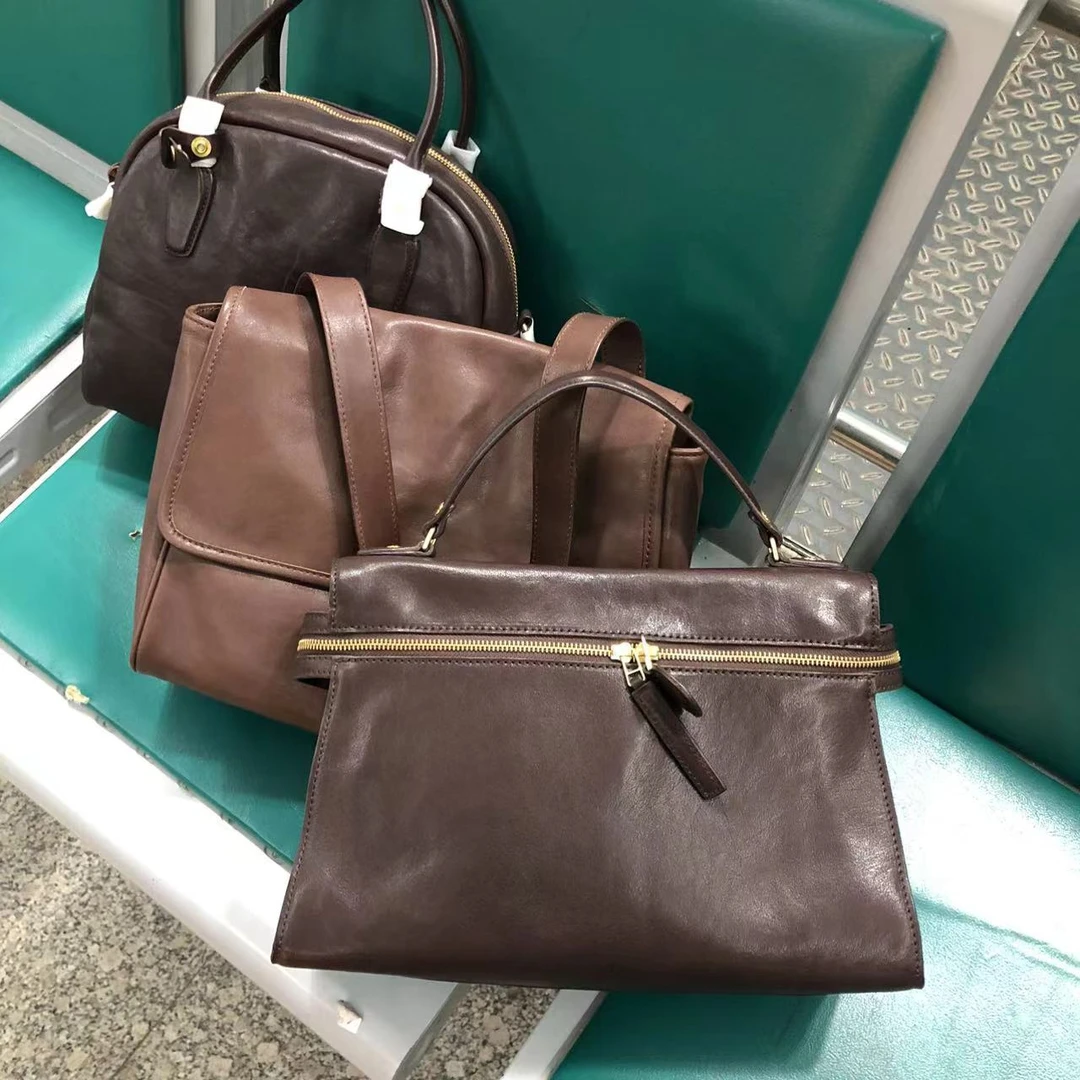 制道手工女士单肩腋下包复古时尚休闲通勤手提斜挎包植鞣牛皮