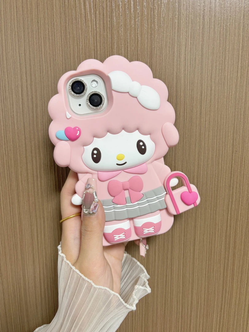 苹果|拎包小羊可爱卡通适用iPhone16少女款三丽鸥15软硅胶手机壳