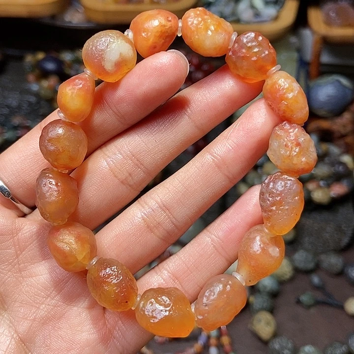 玛瑙/玉髓未镶嵌珠宝半成品✅**红