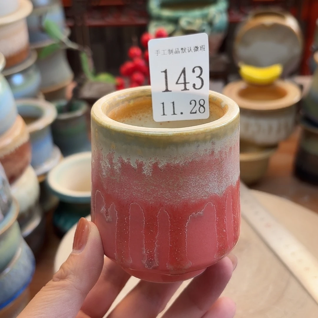 瓷片景德镇陶瓷手工制作口5.5高8