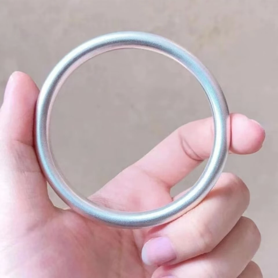 足银手镯 足银简约素圈手工手镯货号09