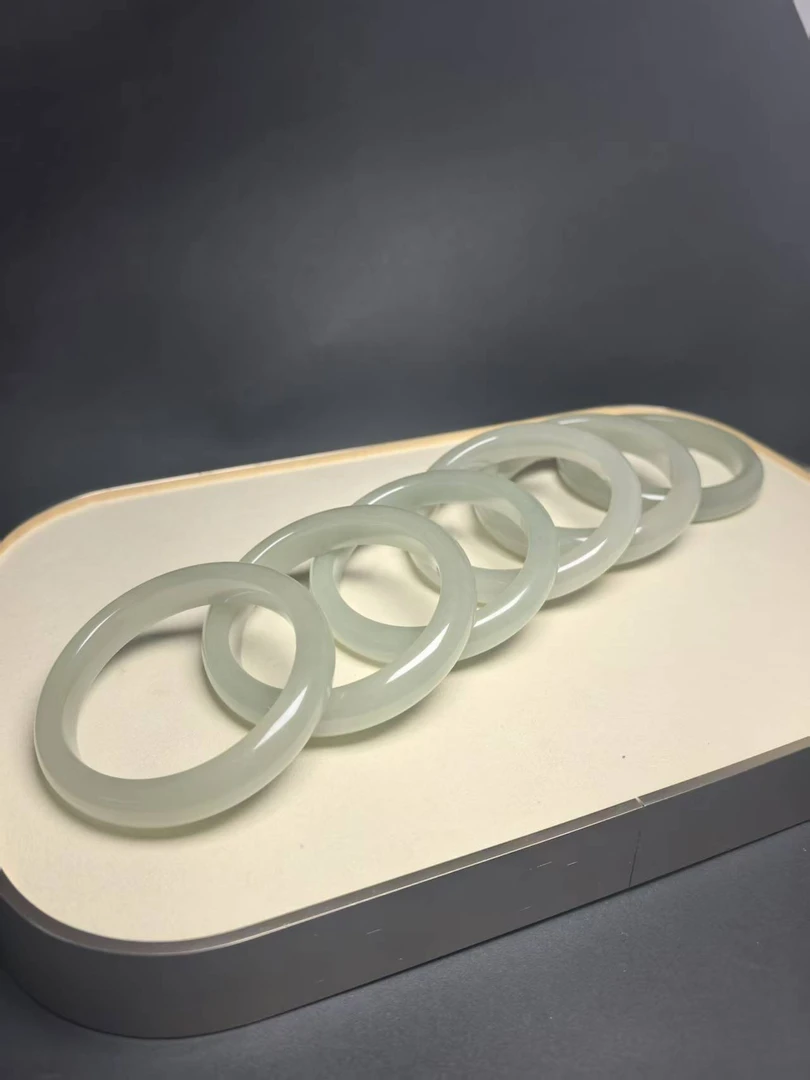 浅冰柚东陵-戈壁石手镯有石纹水线色根色点多样性发其一）