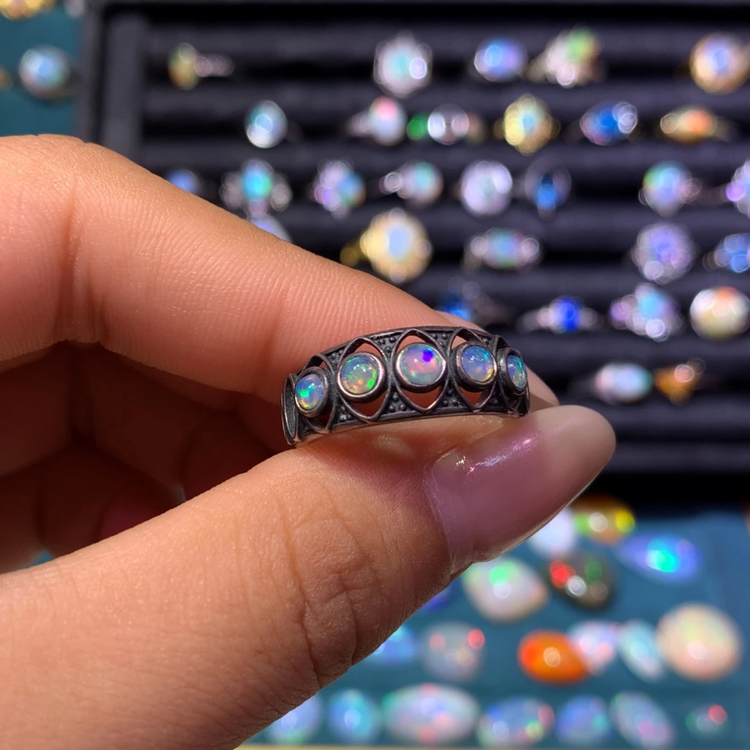 欧泊银S925镶嵌戒指款