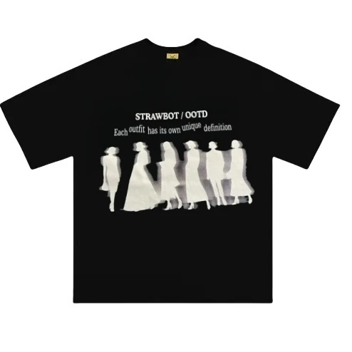 【GOGOMart】夏季新款T恤男女同款幻象人影 图案宽松潮流