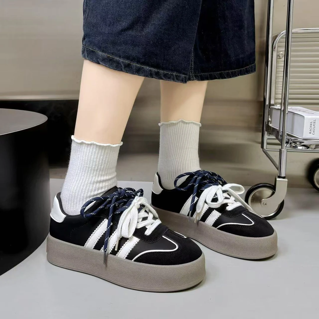 2025厚底增高女鞋爆款百搭小白鞋休闲运动板鞋66103