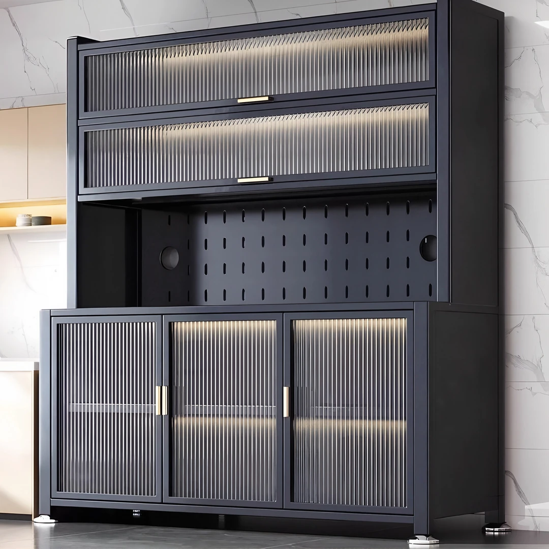 餐边柜高级收纳柜靠墙一体柜储物柜家用橱柜碗柜厨房置物柜收纳架