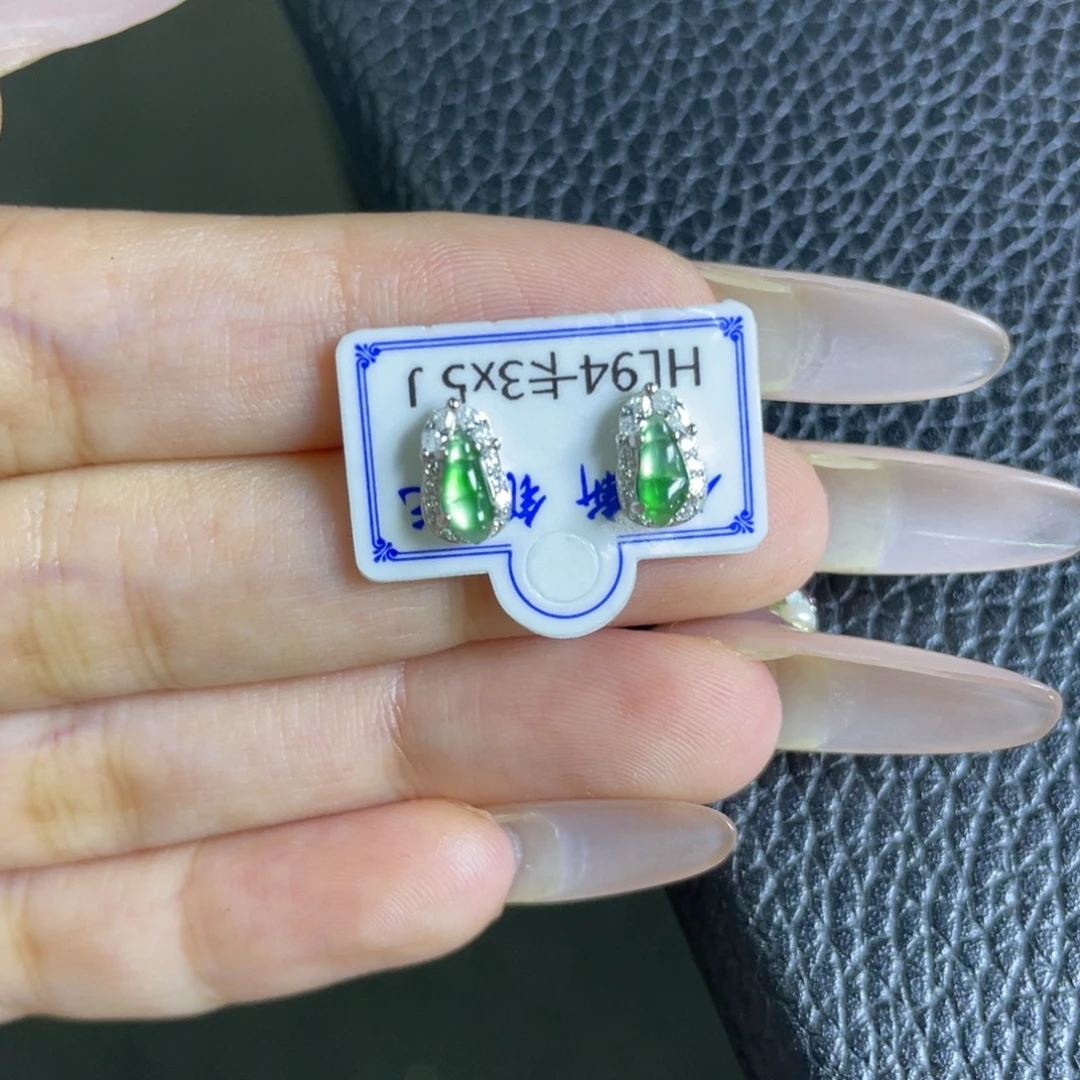 翡翠银S925镶嵌吊坠(不含链)
