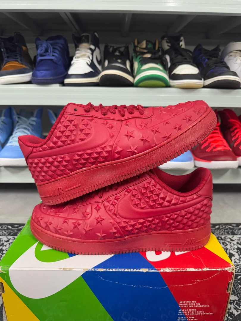 95新 maje 44码/af1满钻大红休闲鞋/二手正品