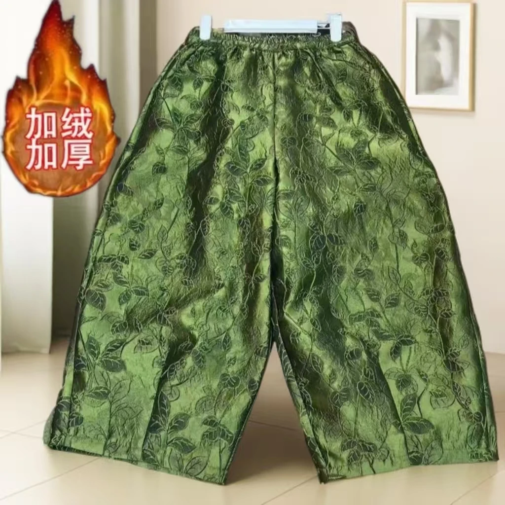 【香云阁】秋季新款时尚百搭加绒花苞休闲裤