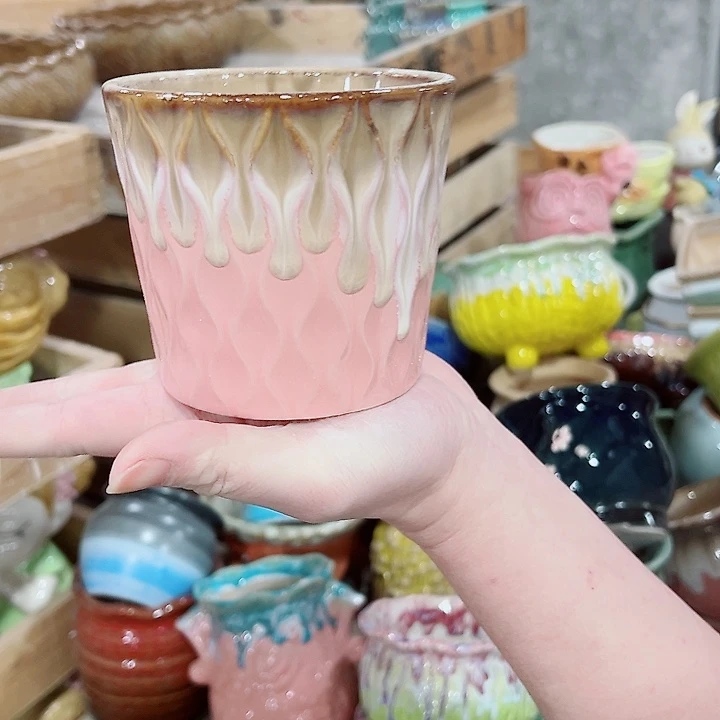 有孔，凑单福利满10元发货陶瓷多肉花盆！