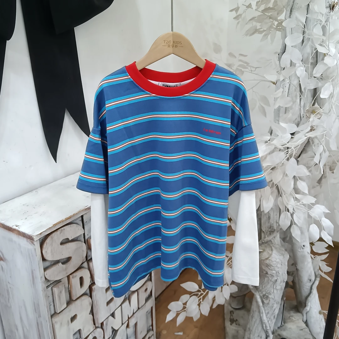 U060蓝色条纹上衣