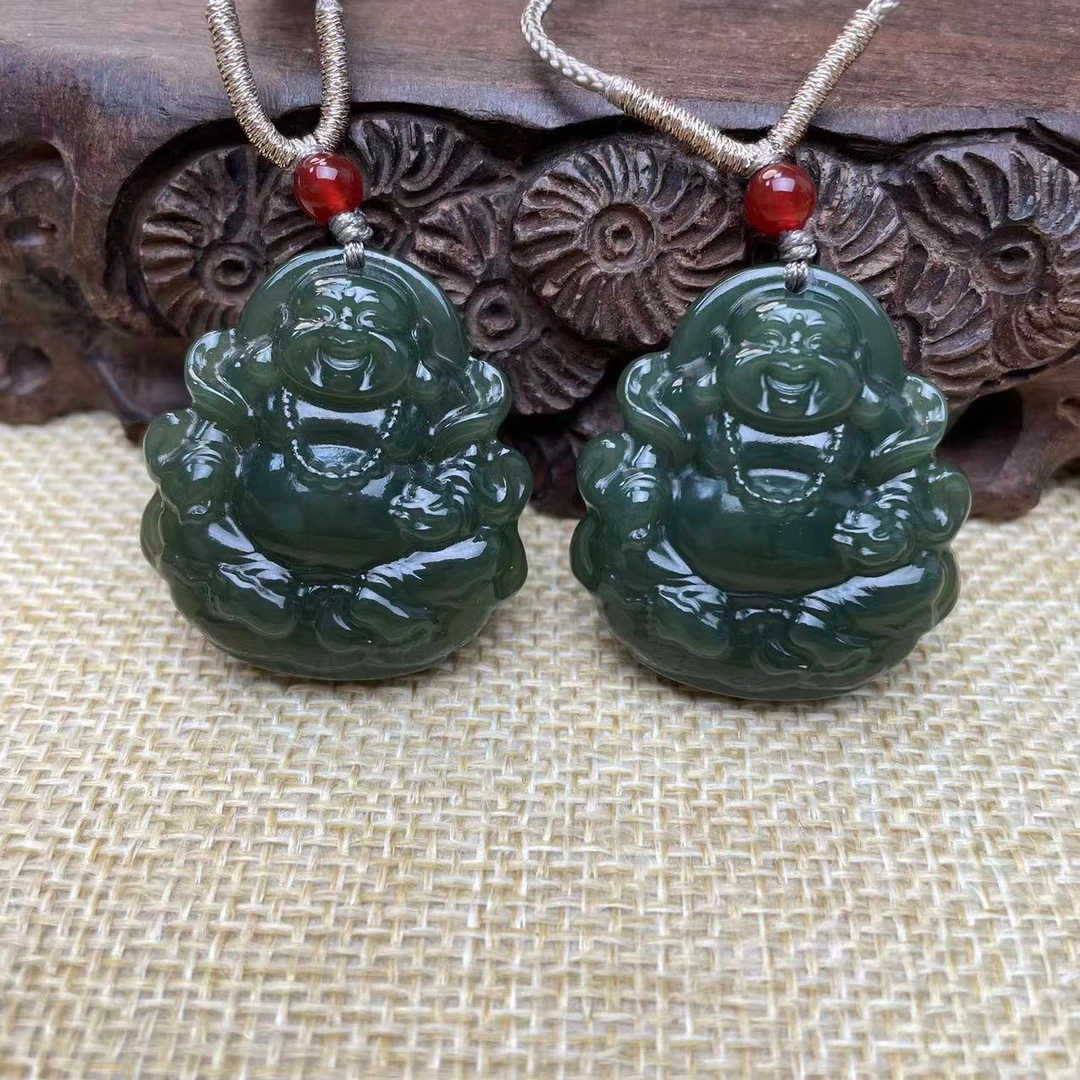 【玉冠珠宝】和田玉佛公吊坠 精美 雕刻款 （赠绳）多样性发一