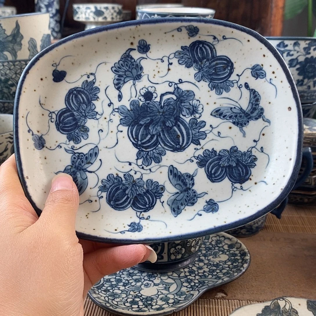 手工手绘青花高温陶瓷